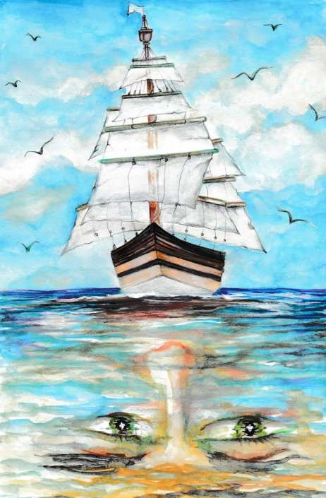 veliero su mare – con occhi